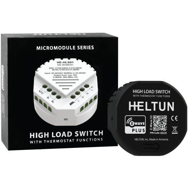 HE-HLS01 Relay Switch Quinto, Z-Wave Plus v2 700-series, 5 relays, 2x inputs, 5x 5A outputs